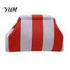 Large Capacity Cosmetic Pouch Woven Striped Clutch Purse for Woman, Pouch, Portable Knit Dumpling Bag, Kiss Lock Handbag Evening, Party