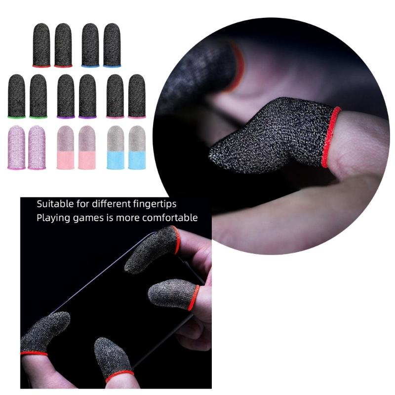 Finger Gloves Thumb Fingertip Covers for Mobile Phone Games Anti Slip Thumb Sleeve Sweatproof Breathable Finger Cover