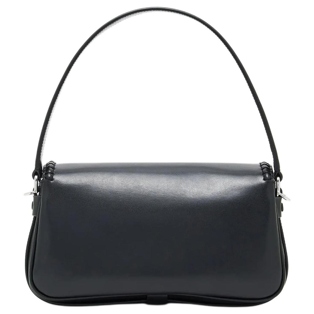 Emporio Armani Classic Logo Leather Shoulder Bag Women Shoulder Bag Black EW002806AF176551UC001