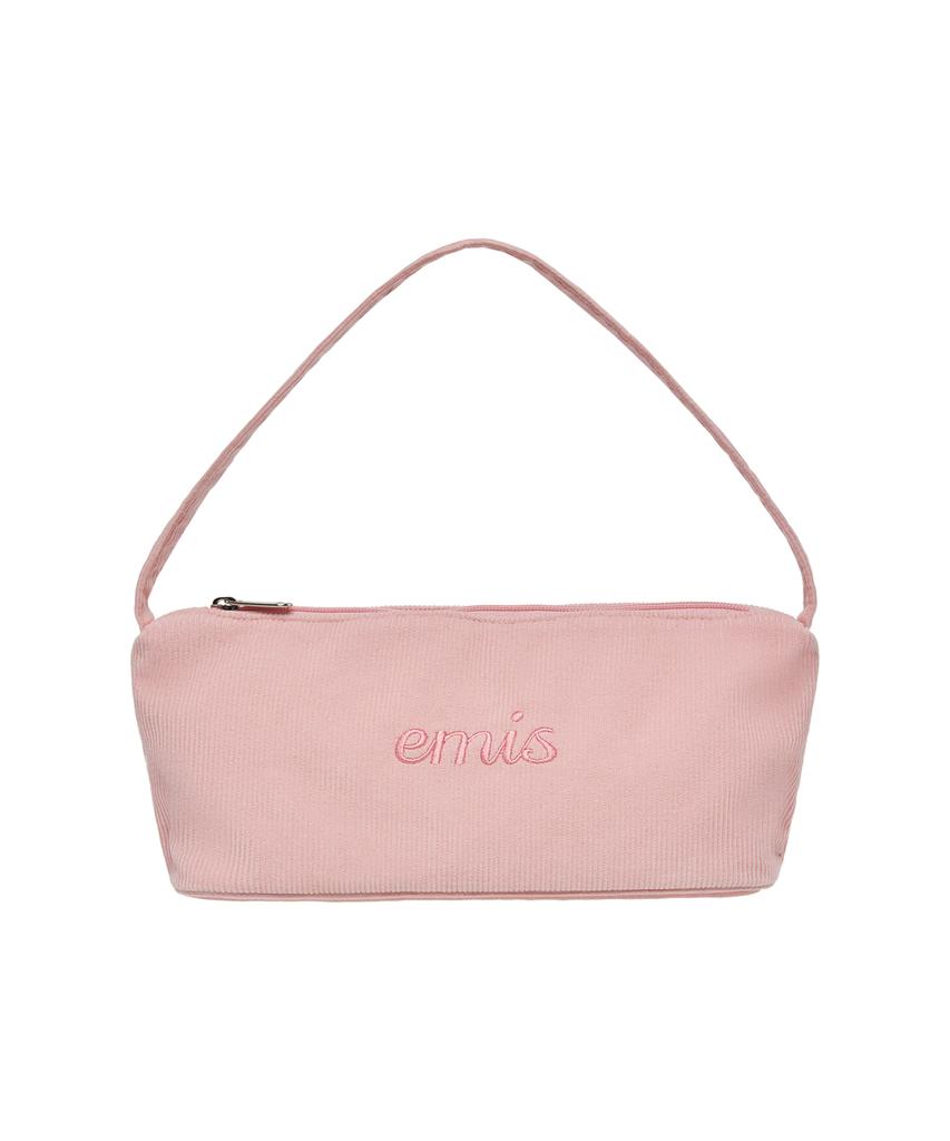 Emis Corduroy Daily Long Hobo Bag-Pink