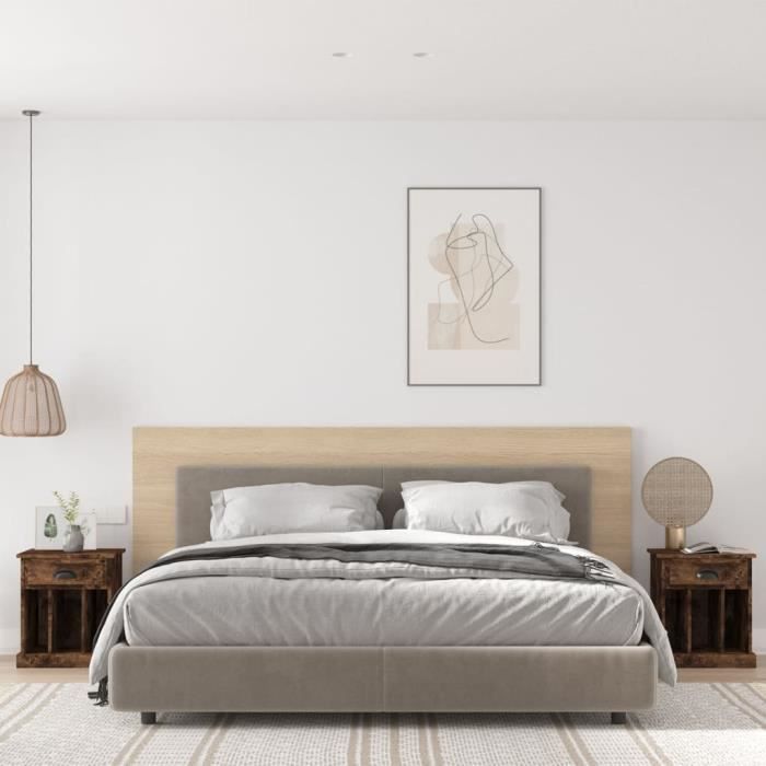 VidaXL Bedside Tables 2 Pcs Smoked Oak 43x36x50 Cm 816355