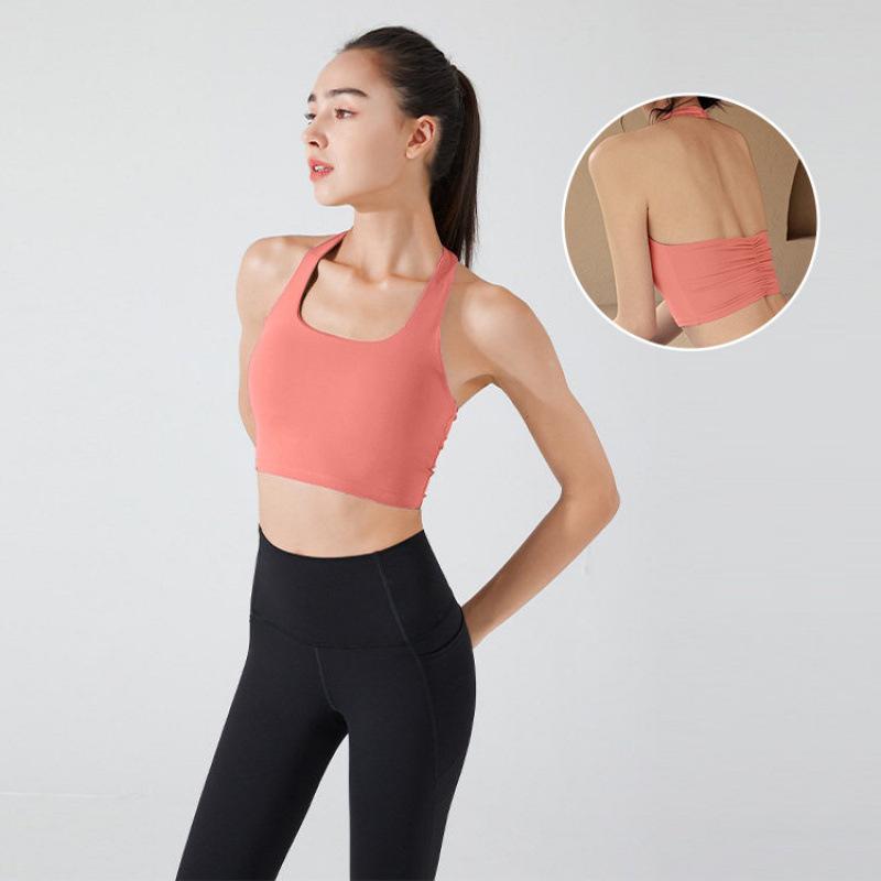 Running Sports Underwear Women's Summer with Chest Pads, Beautiful Back, Shock-proof Neck Yoga Clothes, Pilates Bra, Fitness Vest