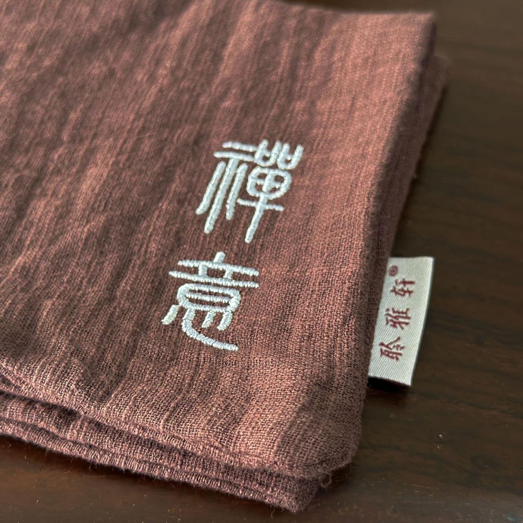 New Cotton tea table absorbent towel thickened teapot heat-resistant double-layer towel high-end elegant Chinese style tea towel