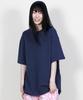Deumakeu Oversized Plain Layered Short Sleeve Tee Deep Blue Ver2