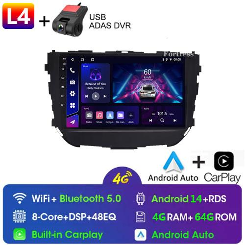 For Suzuki Vitara Brezza 2016 - 2019 Car Radio Multimedia Video Player Navigation Android 13 2din 2 Din DVD Carplay Android Auto