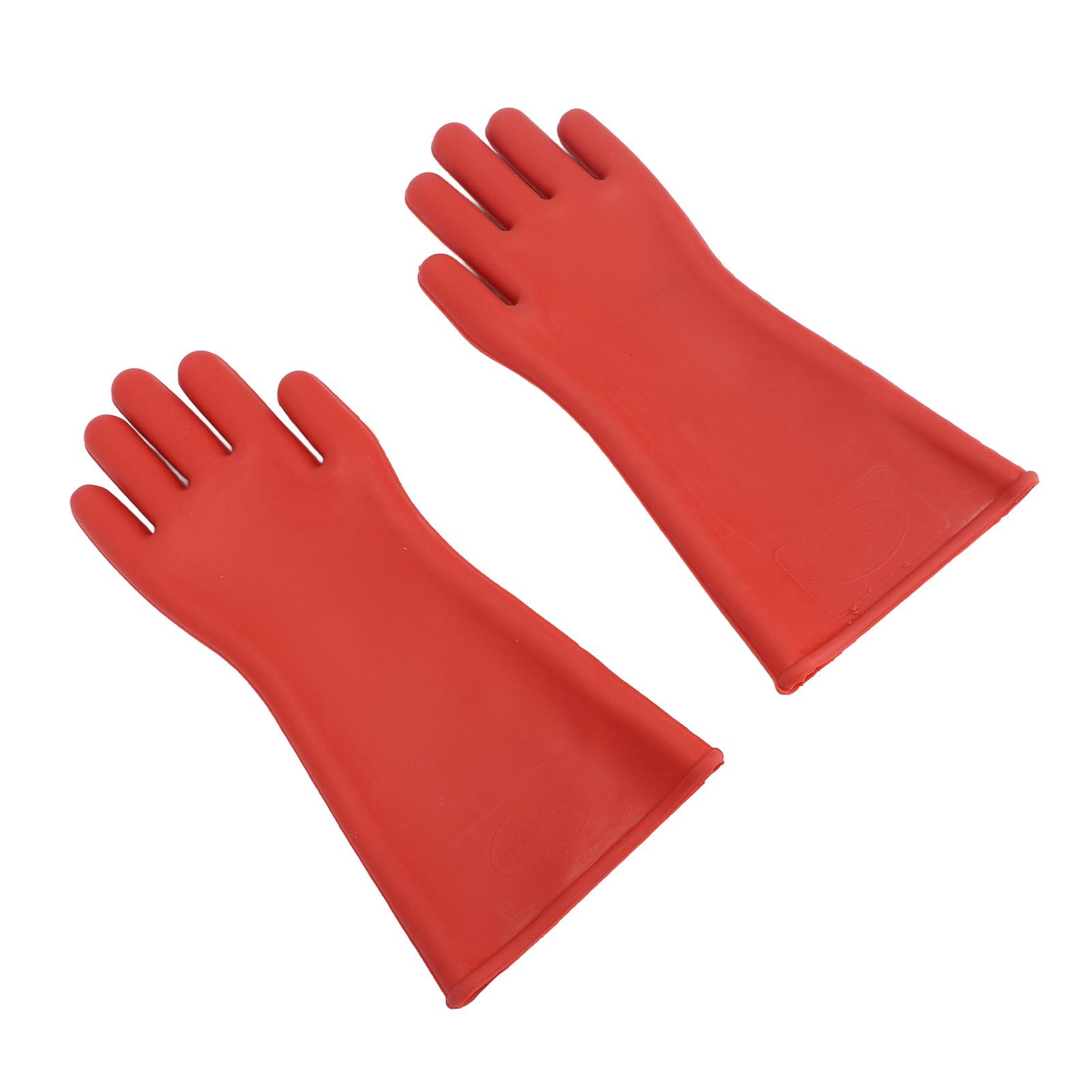 1 Pair Electrical Insulated Gloves Rubber Class 00 High Voltage Insulating Gloves for Electrician Repair 12KV rubber