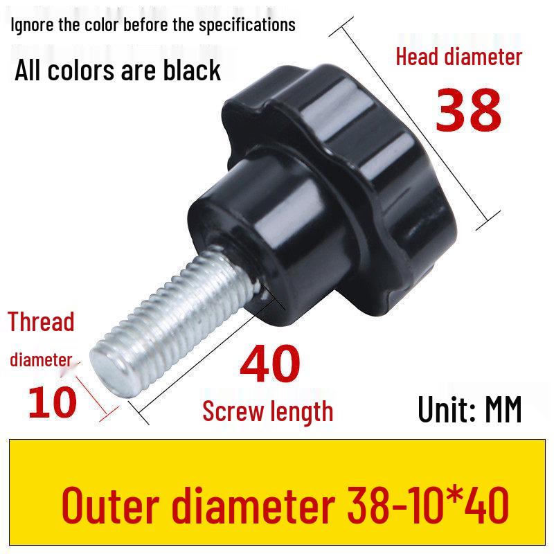 Star-Shaped Bakelite Hand-Tightening Screw Handle (M4-M10)