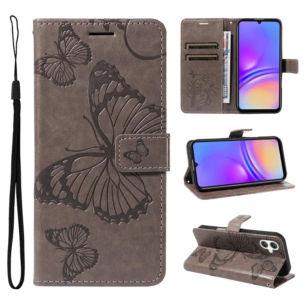 For Samsung Galaxy A07 4G/A06 4G/A06 5G Wallet Case Floral Butterfly Imprinted Leather Phone Cover Stand