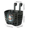 Front Handlebar Waterproof Rear Bike Basket Plastic Bike Basket with Fasten Strap for Boys Girl Bicycles Wicker Basket
