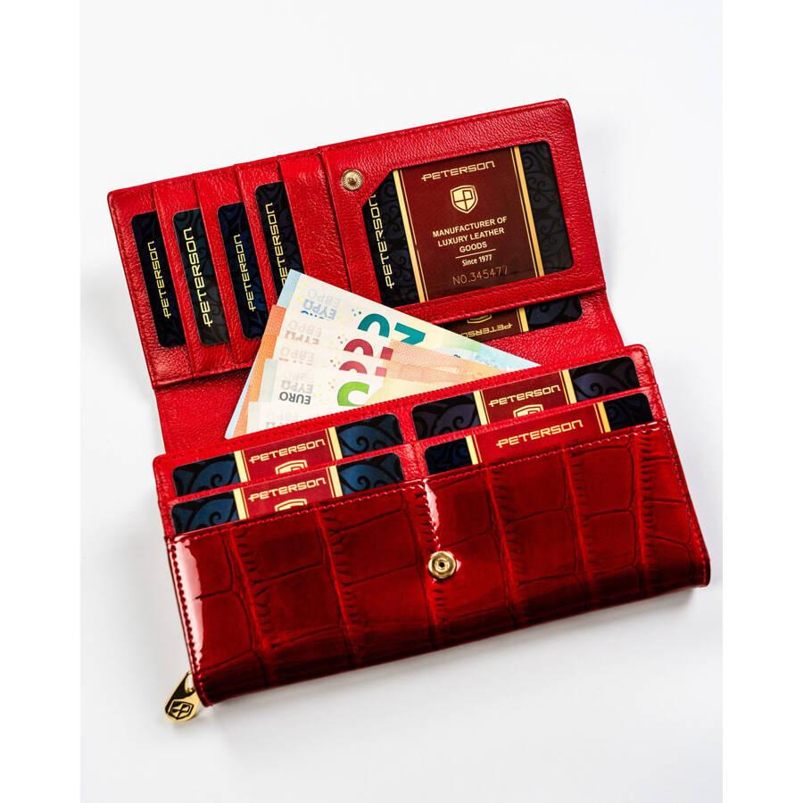 Damski portfel z motywem skóry krokodyla Peterson