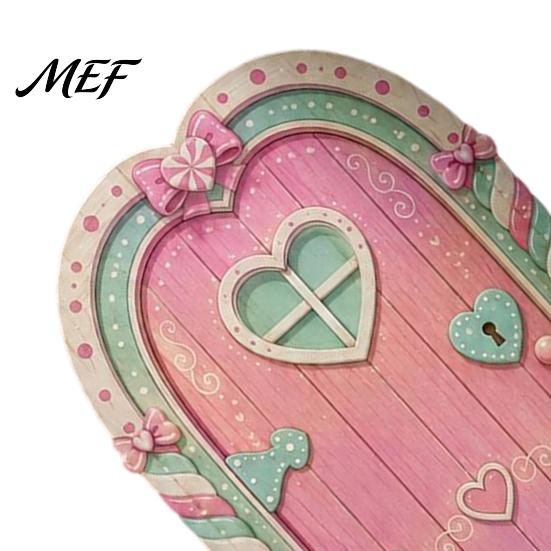 Fairy Gate for Tree Trunk Mini Wooden Door, 2D Flat Miniature Garden DIY Craft, Dollhouse Accessory, Wall Terrarium Decor Exquisite Ornament