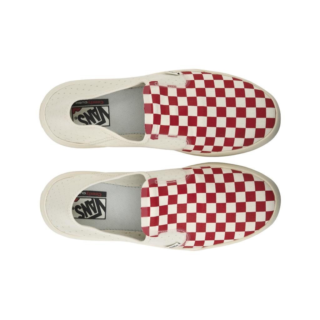 Vans ComfyCush One Checkerboard - Racing Red Unisex Sneakers Marshmallow VN0A45J5BOP