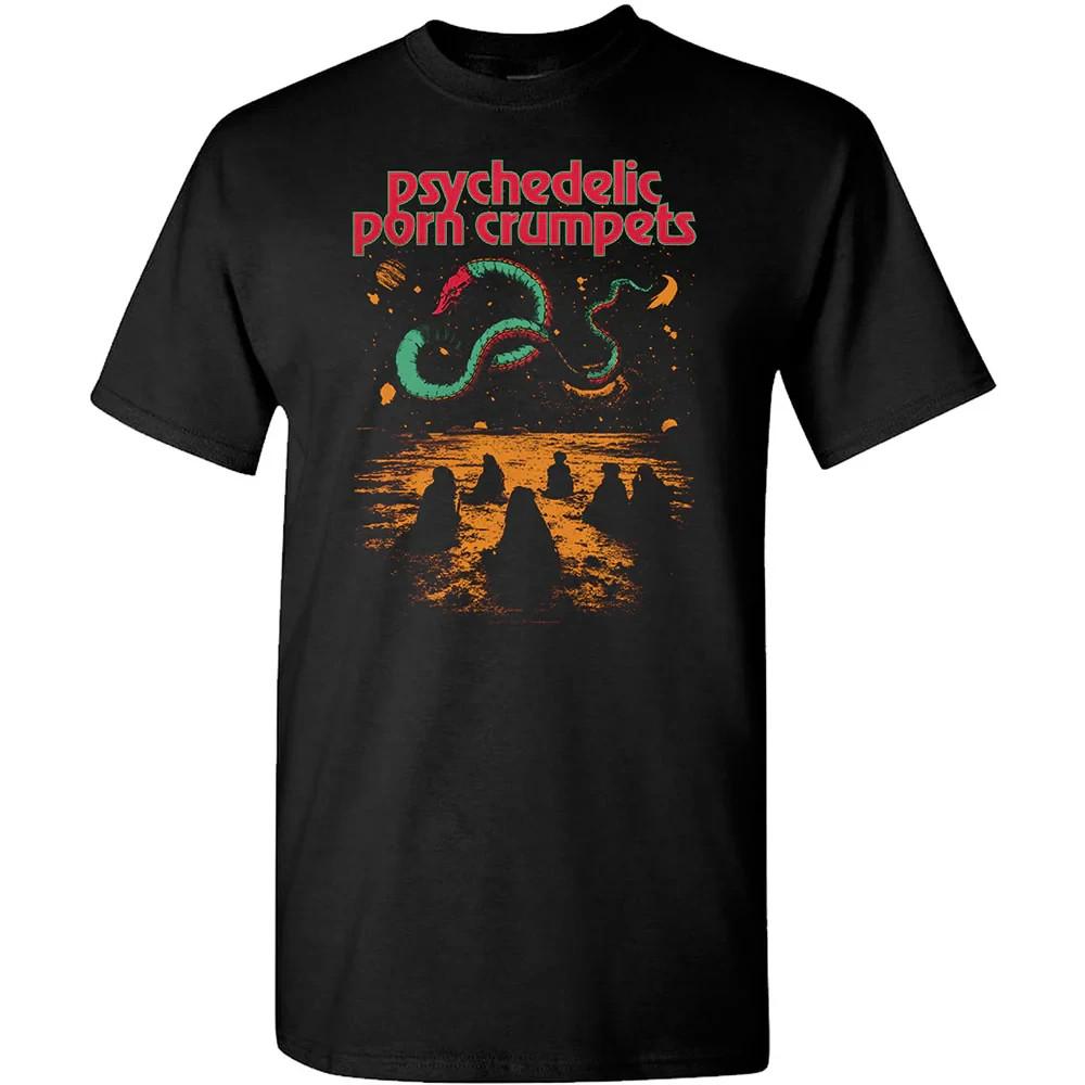Psychedelic Porn Crumpets Snakes Black Cotton Shirt Full size S-5XL BS1012 XL
