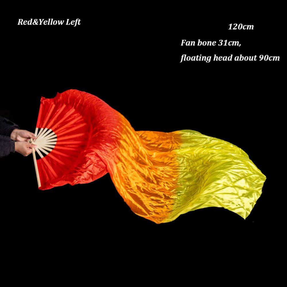 Gradient Color Belly Dancing Fan 120/150/180cm Length Dance Accessories Long Imitation Fan Multicolors Square Dancing