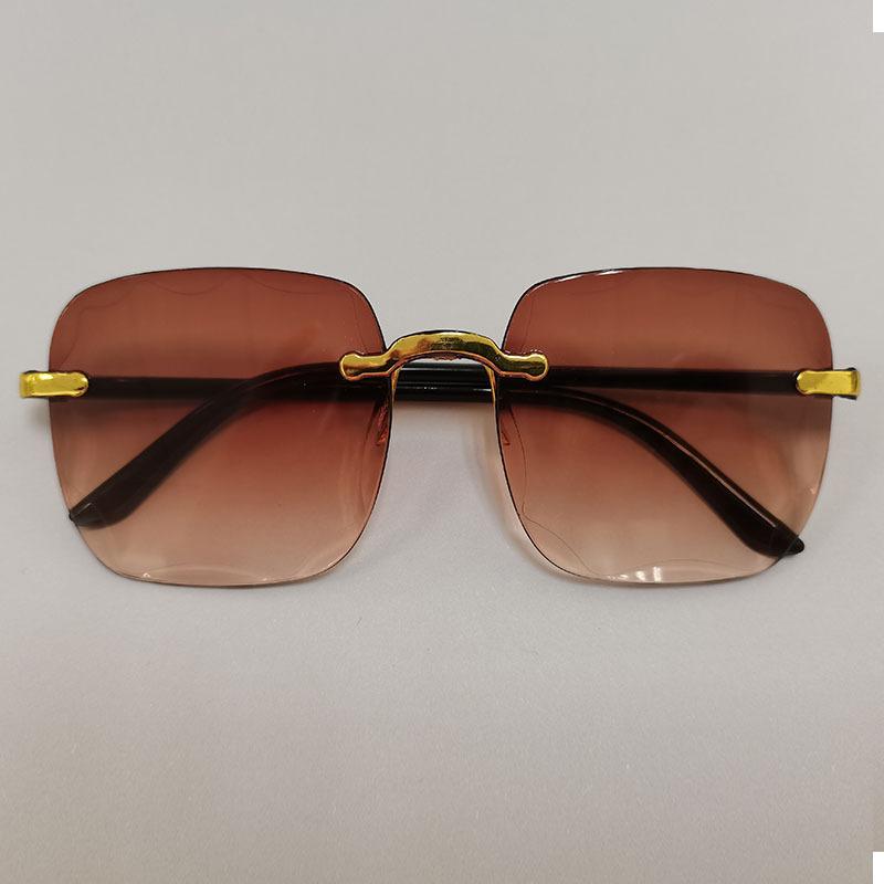 6 European and American Frameless Square Sunglasses Fashion Trend Trimmed Frameless Sunglasses Women's Street Show Sunglasses