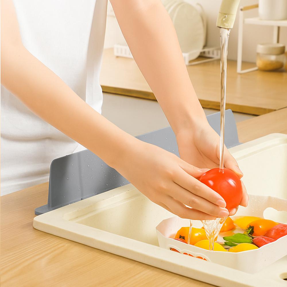 Extended Sink Silicone Sink Splash Guard Splash Guard Sink Splash-proof Water Board  Bathroom Use