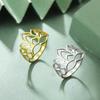 Simple And Fashion Lotus Design Women Ring Delicate Jewelry Gift Accessory