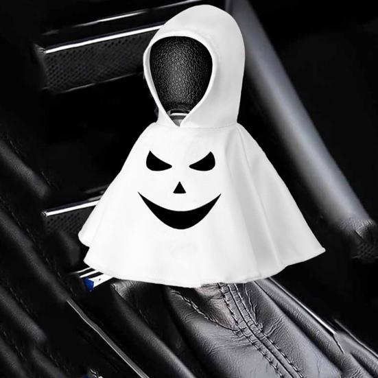 1/6Pcs Halloween Ghost Hoodie Goose Outfits Car Gear Shift Cover Decoration Porch Garden Goose Statue Clothing Auto Hooded Sweatshirt Shift