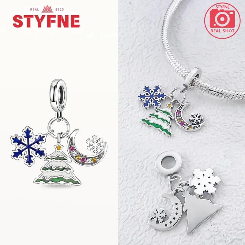 Kupfer-Weihnachts-Nikolausmütze, Weihnachtsmann, Baum, Rentier, Glocken Anhänger Perlen Passend für Original Armband DIY Feinschmuck Geschenke Für Frauen