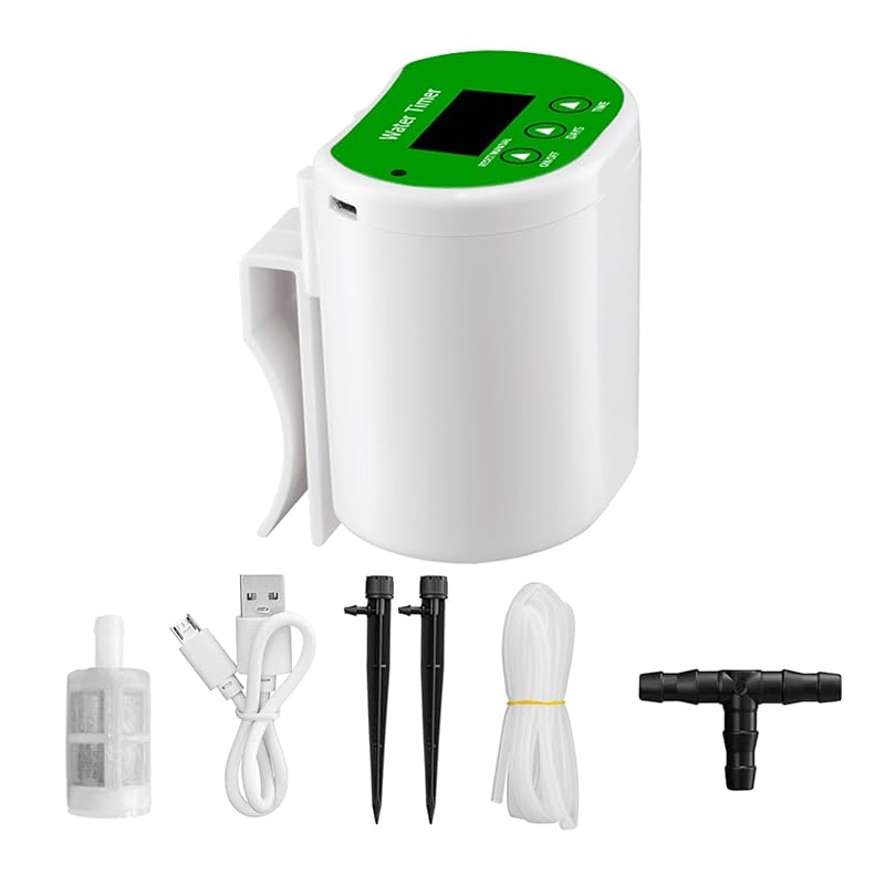 Automatic Watering System for Potted Plants, Digital Display Automatic Plant Waterer, Auto Watering for Plants Indoor,Automatic Drip Irrigation Kits for 2 Pots Plants