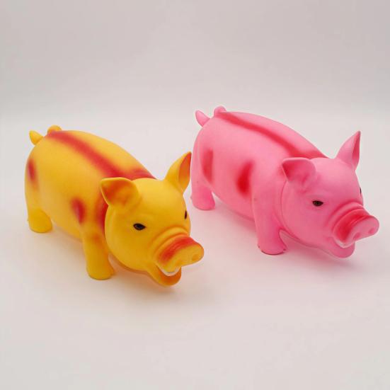 Schreiendes Schwein Quietschespielzeug mit realistischem Geräusch Weiches TPR Stressabbau Fidget für Kinder Erwachsene Niedliches tierförmiges Dekompressions-Gadget