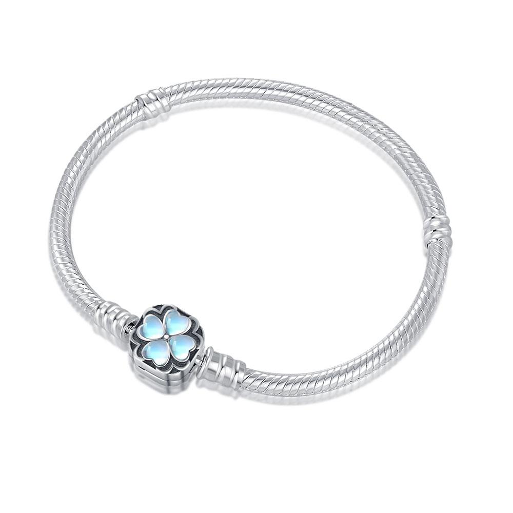 925 Silver Flower Heart Bracelet Sparkling Sun Moon Star Bracelet for women Fit original charms beads jewelry love gift