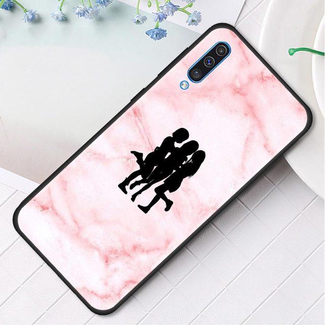 Husa de telefon din silicon cu flori de marmura roz pentru Samsung Galaxy A50 A70 A10 A20e A30 A40 A20s A10s A10e A80 A90 A60 A30s