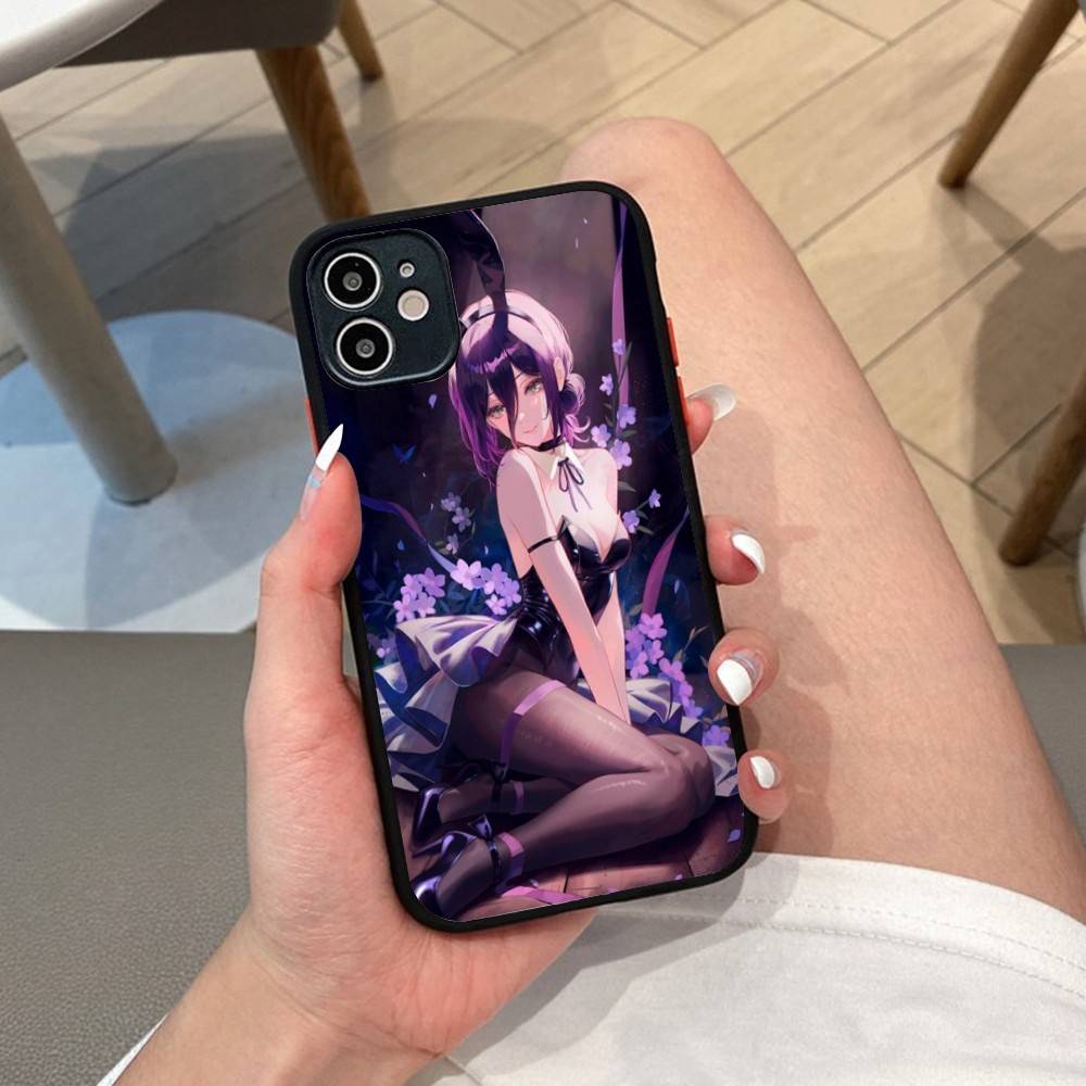 Anime Chainsaw Man Reze Arc Handyhülle Für IPhone 11 12 13 14 15 16 Pro Plus X XS MAX Mattes Bumper Stoßfeste Hülle