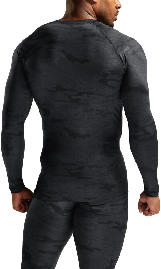 Tesla Round Neck Sports Shirt Compression Power Stretch Underwear All-Season [UV Protection, Sweat-Wicking, Quick-Drying] Wear, MUD01-JPK_S