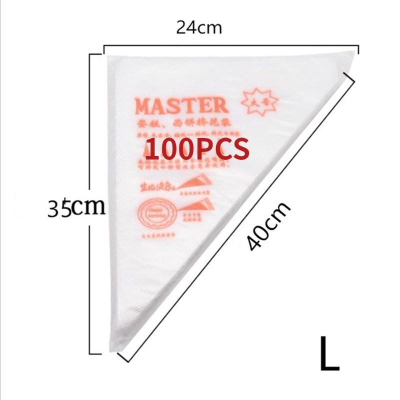 Disposable Pastry Bag Cake Cream Decoration Silk Flower Tool Kitchen Icing Food Preparation Bags Cup Cake Piping Tool for Baking