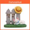 Fence Cat Creative And Hat Resin Ornaments Landscape And Decoration Desktop