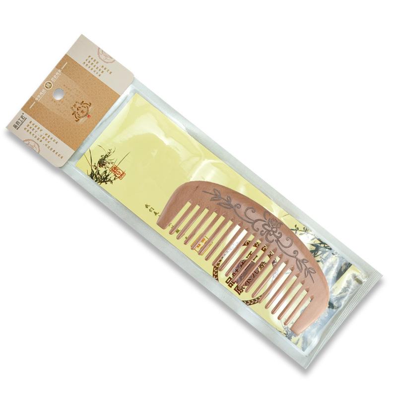 Camphor Wood Hair Comb - Solid Carved Design, Portable for Men & Women, Smooth Massage for Scalp, Free Engraving Available.