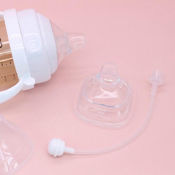 Purea Hegen Baby Bottle Compatible Spout Faucet 2p + Weight Straw 2p Set, Transparent, 1 Set