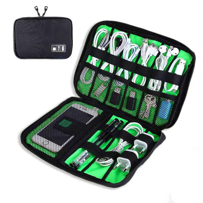 Custom Logo Digital Accessories Organizer Bag - Large Capacity for Cables, SD Cards, Earphones