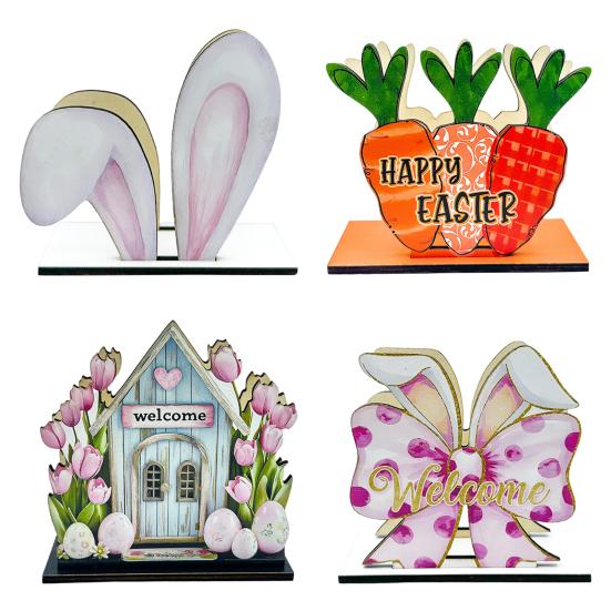Easter Napkin Holder for Table Decor, Cute Paper Towel Holder, Freestanding Napkin Dispenser for Kitchen Dinner Restaurant Bar Easter Decoration