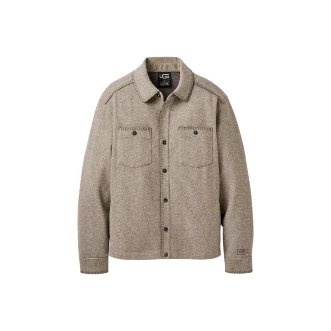UGG Solid Color Shirt Collar Button Jacket Men jackets 1171494-GRHE M