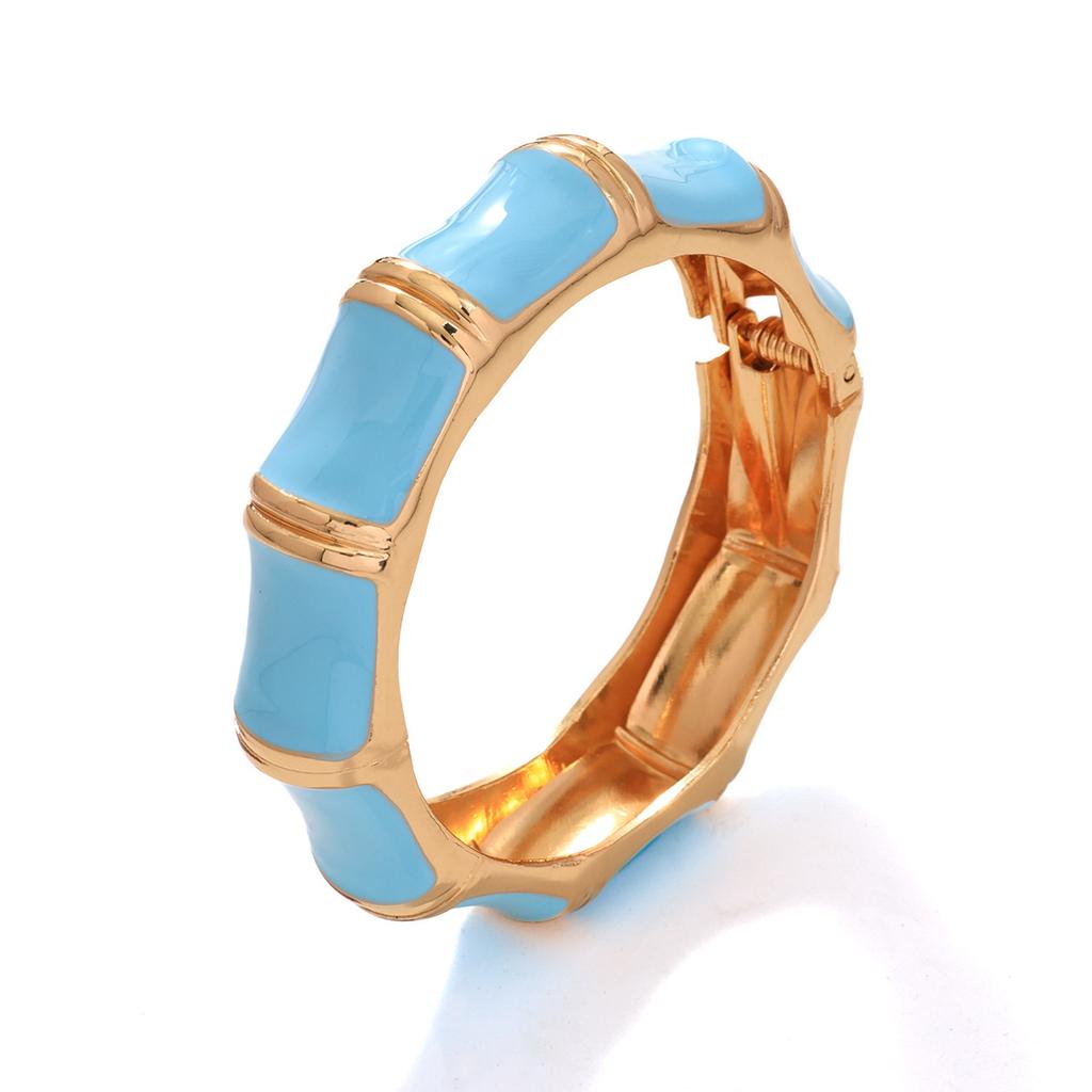 Bohemian alloy bracelet personality enamel color drip oil bracelet vacation style personality seaside first