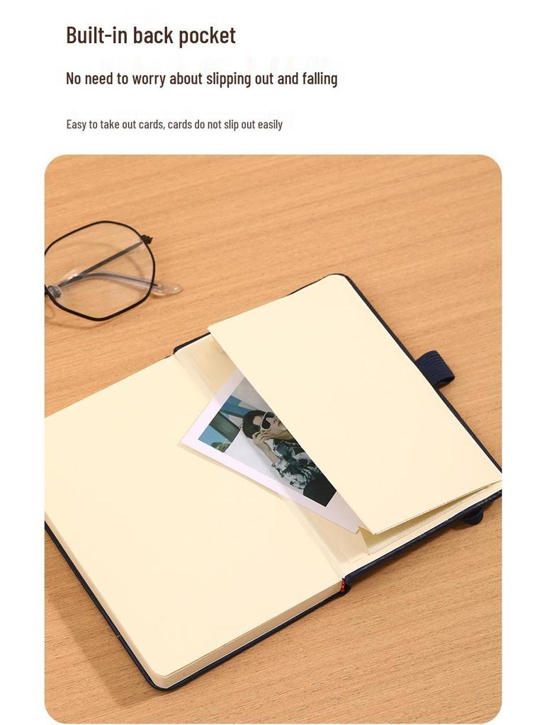 A7 Black Portable A6 Notebook for Students - Mini Pocket-Sized, Simple, Handy Carry-On