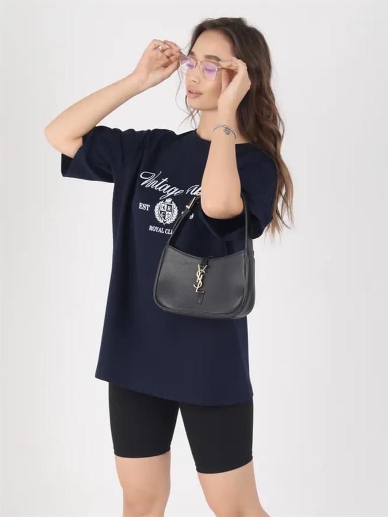 American Retro 2025 Oversized T-Shirt: Trendy High-End Print, Short Sleeve Summer Design