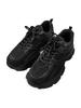 Button Seoul [Set] Ugly Daddy Mesh Sneakers (Triple Black) + Mid-Socks (2-Pack)