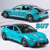 1:32 SU7 Ultra BYD Yangwang U9 Legierung Sportwagen Modell Diecast Spielzeug Hinterrad Rückzieher mit Sound Licht Fahrzeug Sammeln Hobbys
