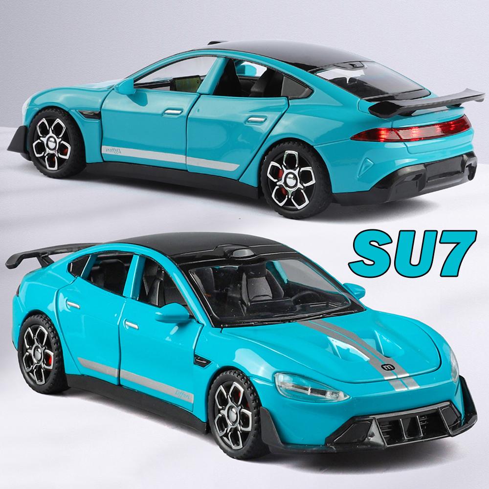 ABAE1 1:32 SU7 Ultra BYD Yangwang U9 Legierung Sportwagen Modell Diecast Spielzeug Hinterrad Rückzieher mit Sound Licht Fahrzeug Sammeln Hobbys