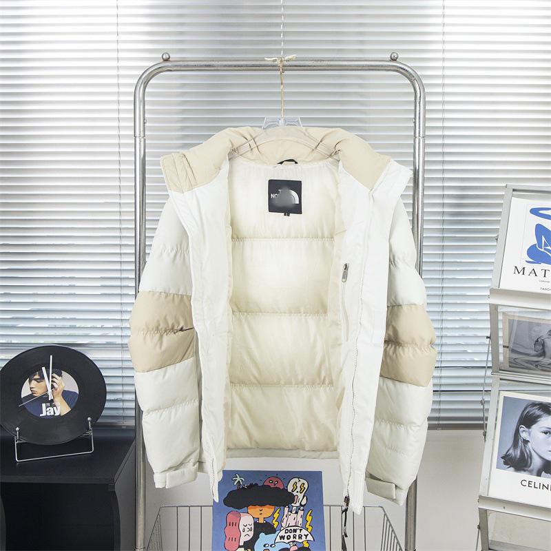 Bei Jia Unisex Winter Hooded Embroidered Padded Jacket - Youth & Adult Thick Cotton Coat Trendy Outerwear