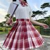 Authentic Japanese JK School Uniform Set - Gentle Cut Sailor Suit with Pleated Skirt