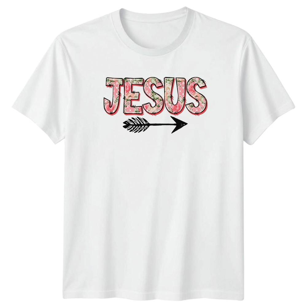 Jesus Unisexs TShirt Floral Boho Christian 2026 Thanksgiving Gift For Her S