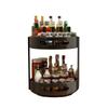 1/2 Layer Kitchen Round Spice Storage Rack Condiment Storage Tray Non-slip Cosmetic Storage Rack Kitchen Home Storage Accessory