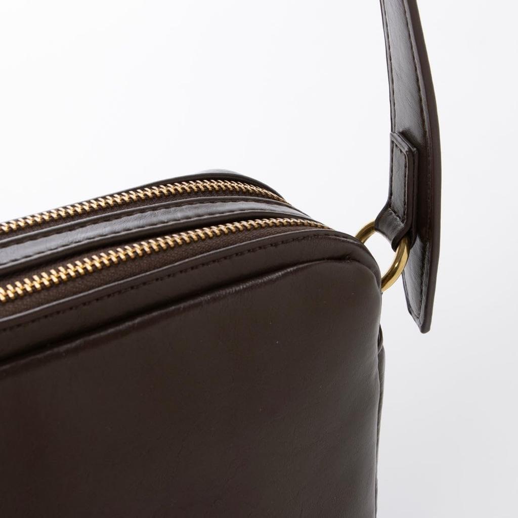 Double zip 2-way shoulder bag