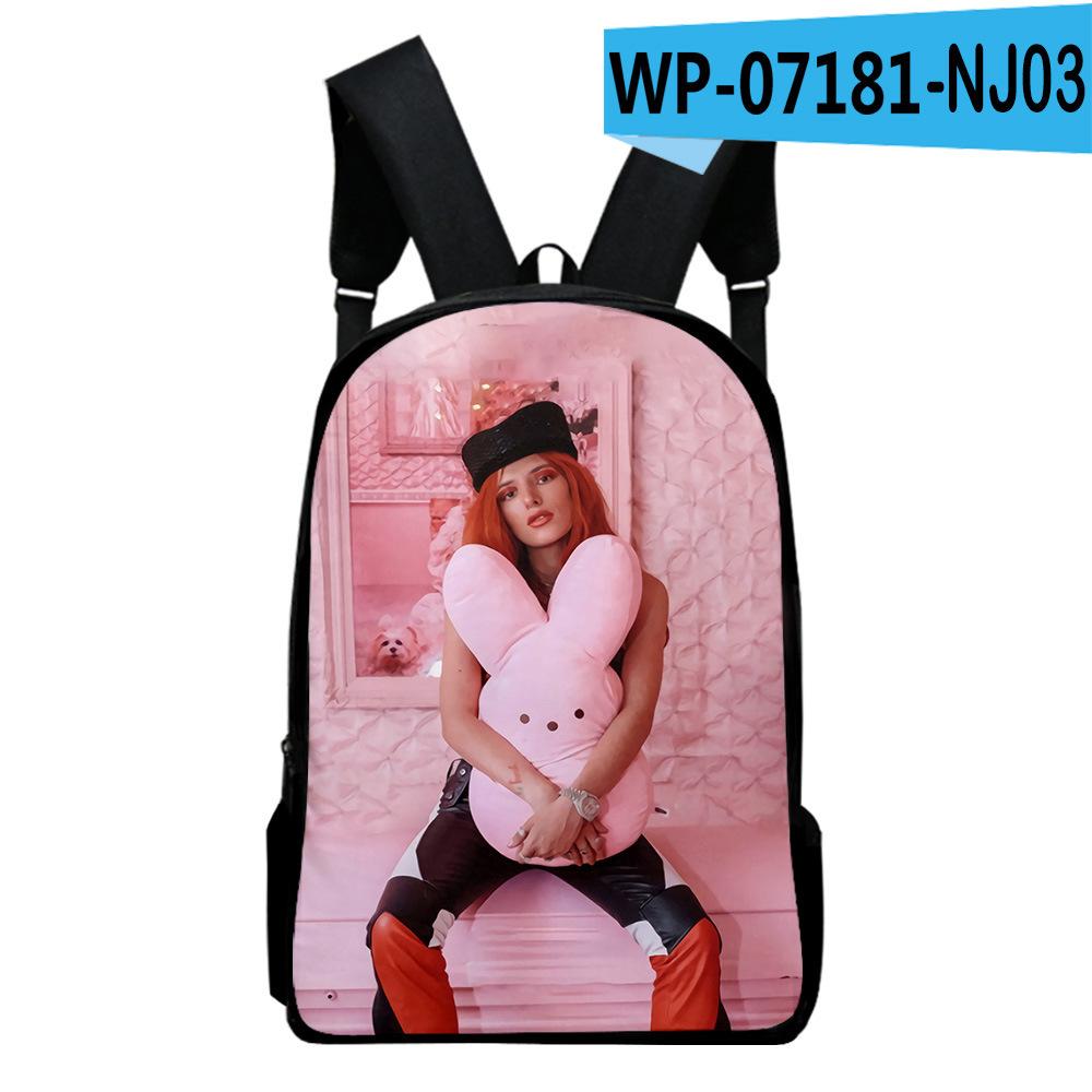 Harajuku Youthful  Bella Thorne Student School Bags Notebook Backpacks 3D Printed Oxford Waterproof Boys/Girls Travel Bags
