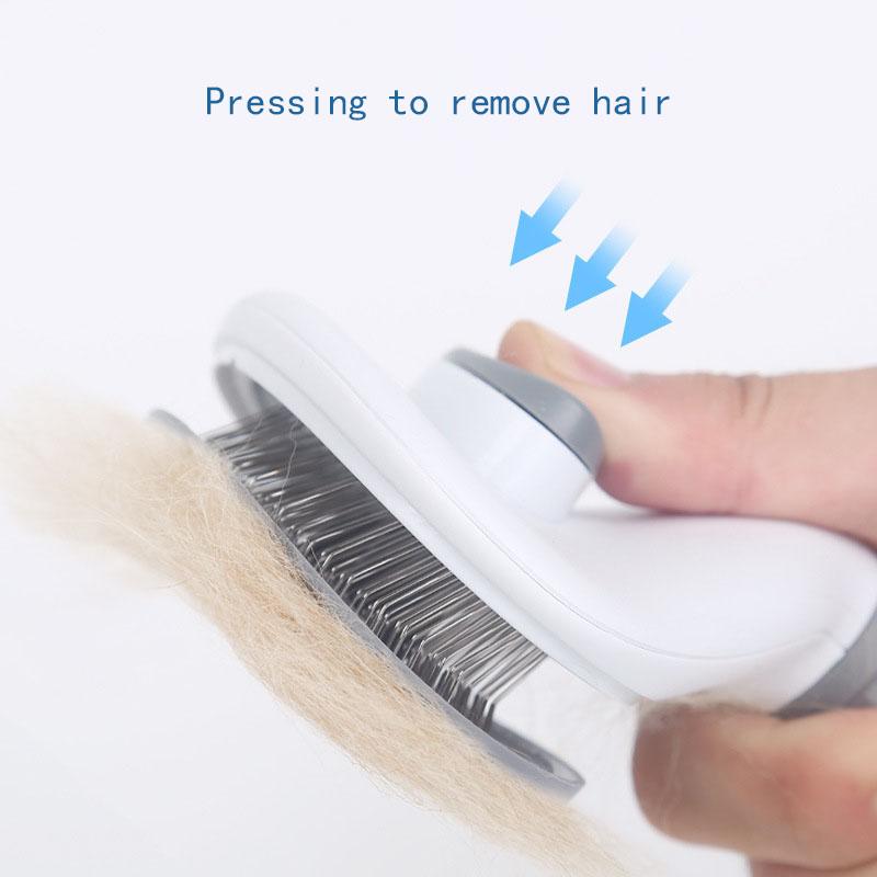 Pet Hair Comb, One - Button Hair Removal, Automatic Shedding, Efficient Pet Grooming Tool, Must - Have Pet Supplies