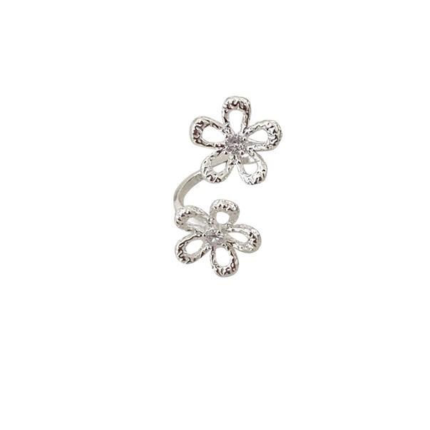 Exquisite Open Flower Ring: Women's Fashionable Adjustable Trendy Personality Ring
